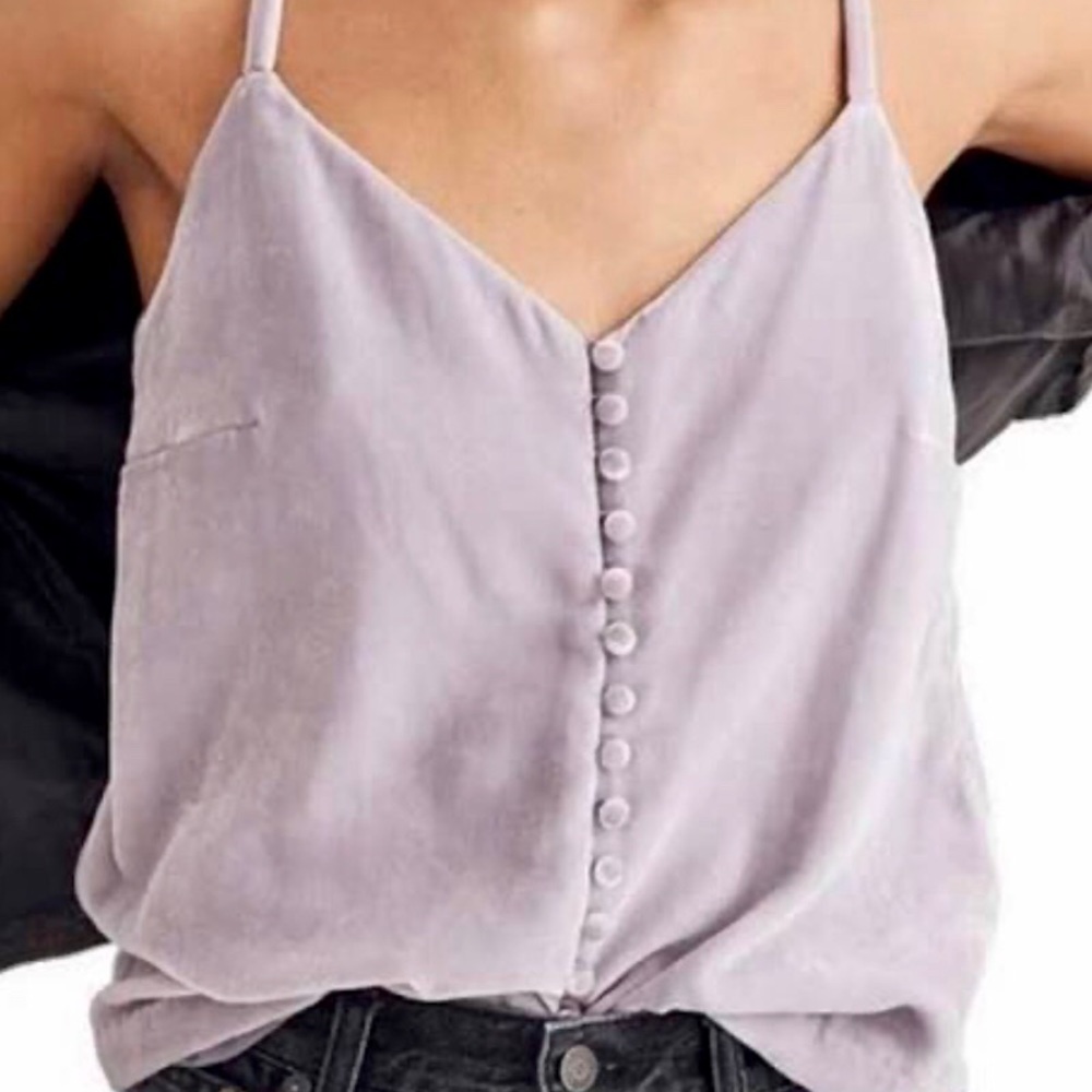 NWT Lilac Madewell Velvet Camisole